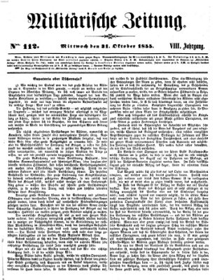 Militärische Zeitung (Militär-Zeitung) Mittwoch 31. Oktober 1855