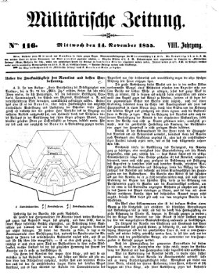 Militärische Zeitung (Militär-Zeitung) Mittwoch 14. November 1855