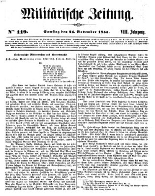 Militärische Zeitung (Militär-Zeitung) Samstag 24. November 1855