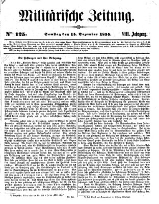 Militärische Zeitung (Militär-Zeitung) Samstag 15. Dezember 1855