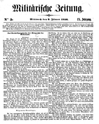 Militärische Zeitung (Militär-Zeitung) Mittwoch 9. Januar 1856