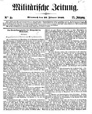 Militärische Zeitung (Militär-Zeitung) Mittwoch 16. Januar 1856