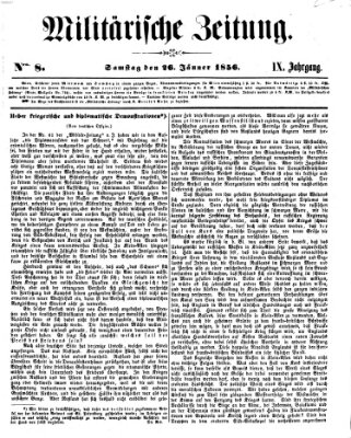 Militärische Zeitung (Militär-Zeitung) Samstag 26. Januar 1856