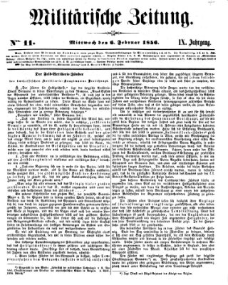 Militärische Zeitung (Militär-Zeitung) Mittwoch 6. Februar 1856