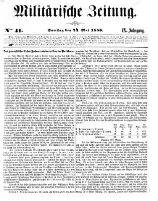 Militärische Zeitung (Militär-Zeitung) Samstag 24. Mai 1856