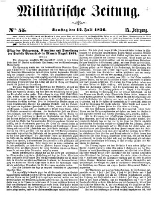 Militärische Zeitung (Militär-Zeitung) Samstag 12. Juli 1856