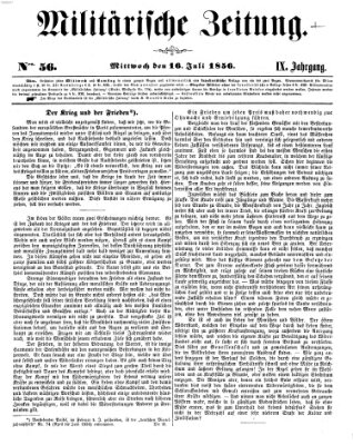 Militärische Zeitung (Militär-Zeitung) Mittwoch 16. Juli 1856