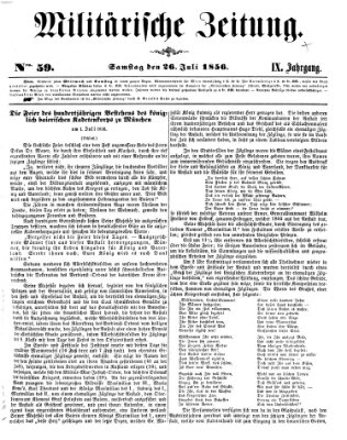 Militärische Zeitung (Militär-Zeitung) Samstag 26. Juli 1856