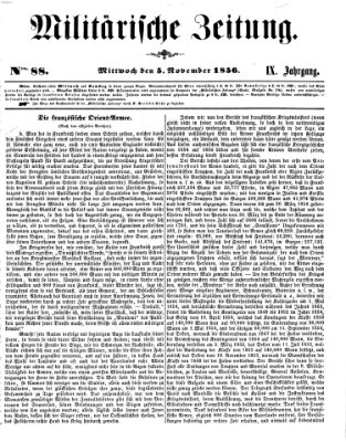 Militärische Zeitung (Militär-Zeitung) Mittwoch 5. November 1856