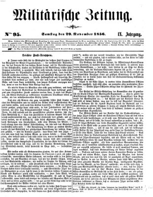 Militärische Zeitung (Militär-Zeitung) Samstag 29. November 1856