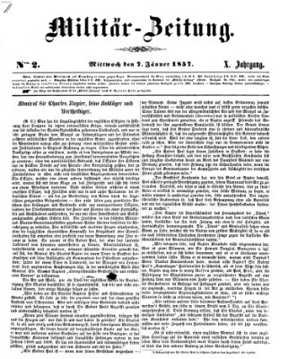 Militär-Zeitung Mittwoch 7. Januar 1857