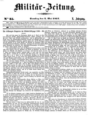 Militär-Zeitung Samstag 2. Mai 1857