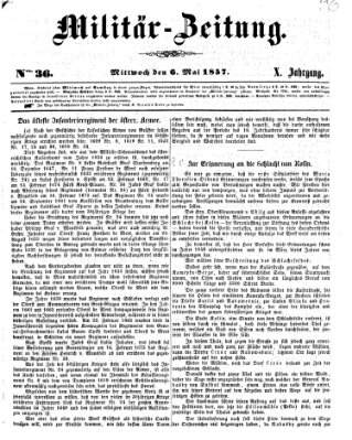 Militär-Zeitung Mittwoch 6. Mai 1857