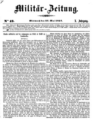 Militär-Zeitung Mittwoch 27. Mai 1857