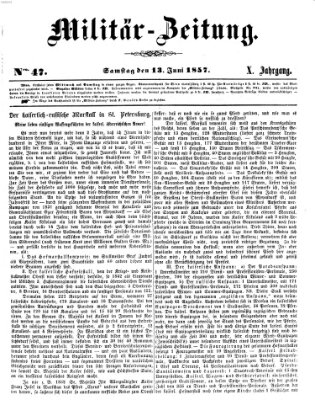 Militär-Zeitung Samstag 13. Juni 1857