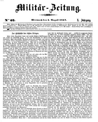 Militär-Zeitung Mittwoch 5. August 1857