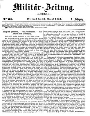 Militär-Zeitung Mittwoch 12. August 1857