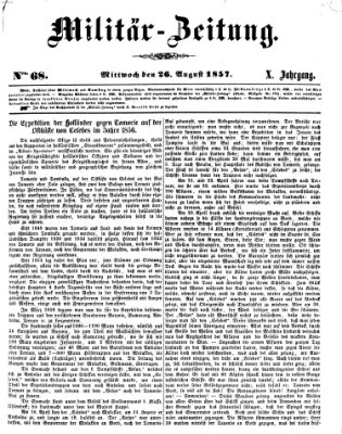 Militär-Zeitung Mittwoch 26. August 1857