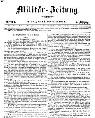 Militär-Zeitung Samstag 14. November 1857