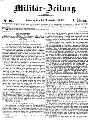 Militär-Zeitung Samstag 28. November 1857