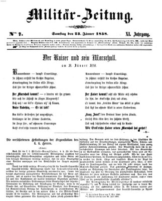 Militär-Zeitung Samstag 23. Januar 1858