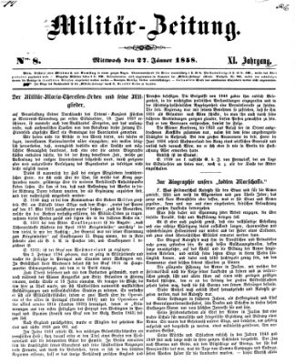 Militär-Zeitung Mittwoch 27. Januar 1858