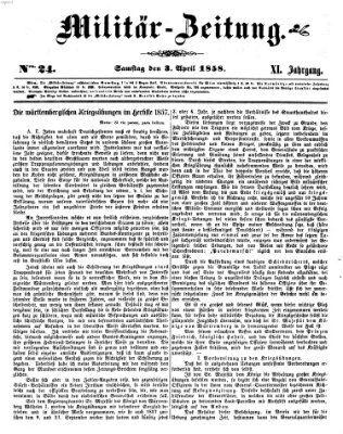 Militär-Zeitung Samstag 3. April 1858