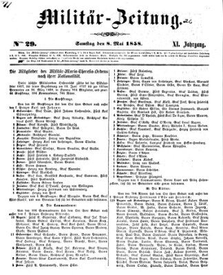 Militär-Zeitung Samstag 8. Mai 1858