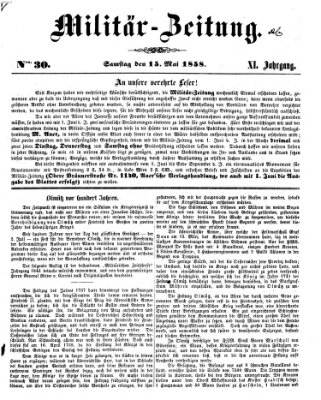 Militär-Zeitung Samstag 15. Mai 1858