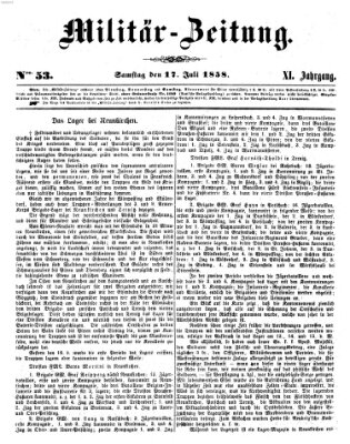 Militär-Zeitung Samstag 17. Juli 1858