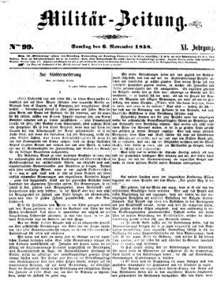 Militär-Zeitung Samstag 6. November 1858