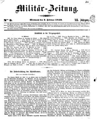 Militär-Zeitung Mittwoch 2. Februar 1859