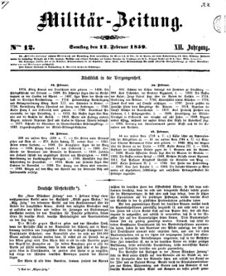 Militär-Zeitung Samstag 12. Februar 1859