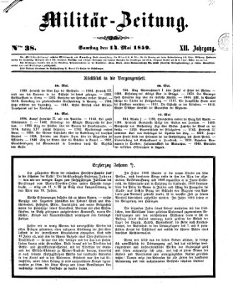 Militär-Zeitung Samstag 14. Mai 1859