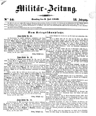 Militär-Zeitung Samstag 9. Juli 1859