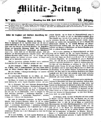 Militär-Zeitung Samstag 30. Juli 1859