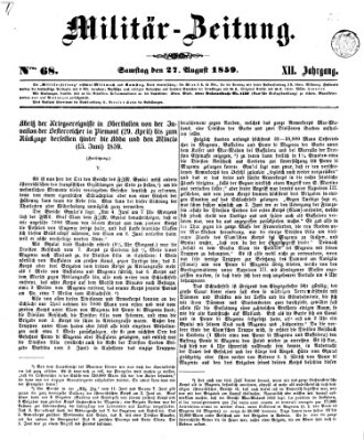 Militär-Zeitung Samstag 27. August 1859