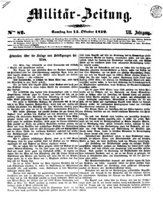 Militär-Zeitung Samstag 15. Oktober 1859