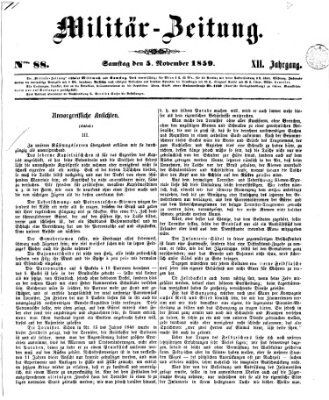 Militär-Zeitung Samstag 5. November 1859