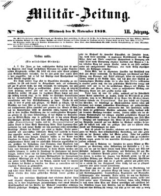 Militär-Zeitung Mittwoch 9. November 1859