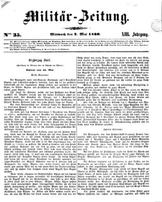 Militär-Zeitung Mittwoch 2. Mai 1860