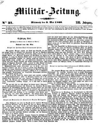 Militär-Zeitung Mittwoch 9. Mai 1860