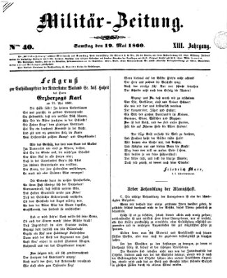 Militär-Zeitung Samstag 19. Mai 1860