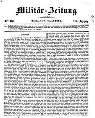 Militär-Zeitung Samstag 4. August 1860