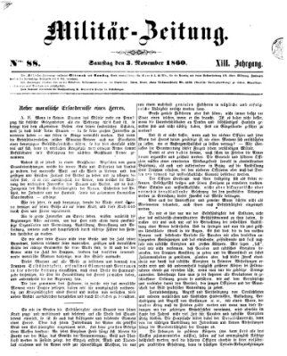 Militär-Zeitung Samstag 3. November 1860