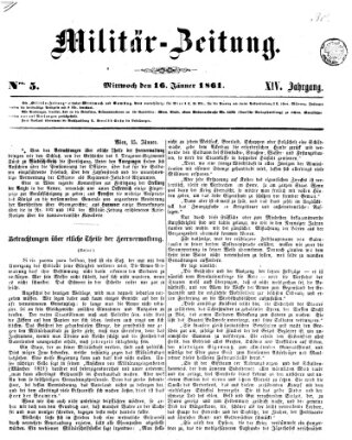 Militär-Zeitung Mittwoch 16. Januar 1861