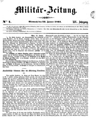 Militär-Zeitung Mittwoch 23. Januar 1861