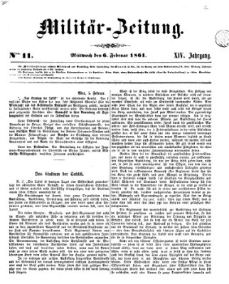 Militär-Zeitung Mittwoch 6. Februar 1861