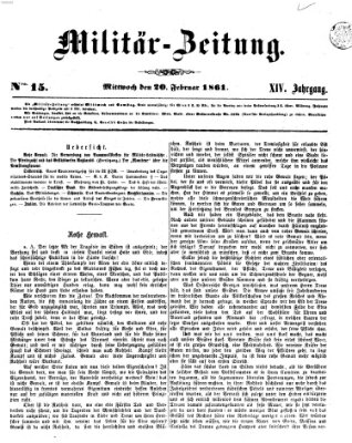 Militär-Zeitung Mittwoch 20. Februar 1861