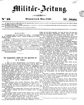 Militär-Zeitung Mittwoch 6. März 1861